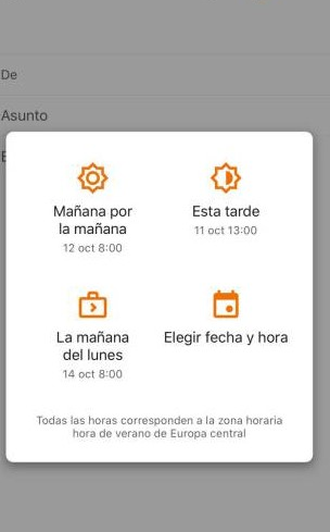 Cómo programar un envío de correo en Gmail desde iPhone: elegir fecha y hora predeterminada