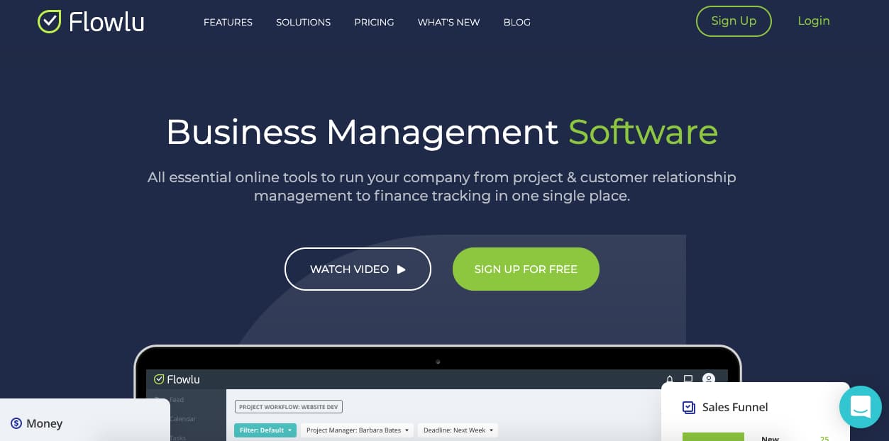 Programas de control de ventas: Flowlu