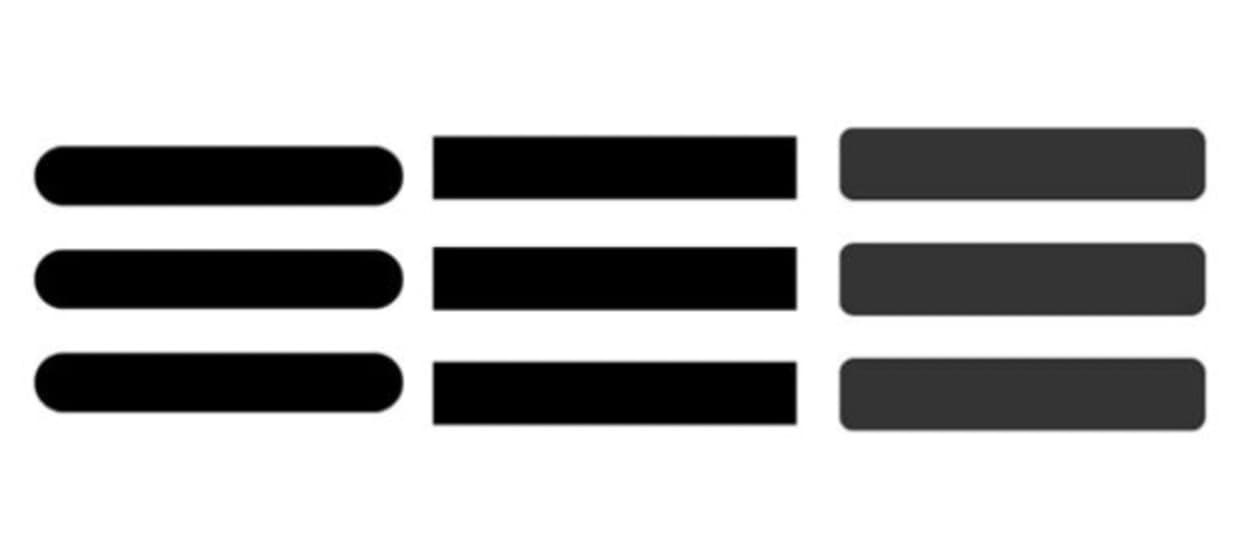 Ejemplo de pruebas A/B para decidir entre un icono de menú