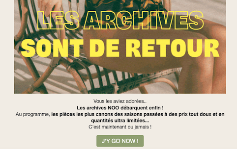 offre à durée limitée par quantité disponible