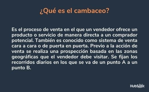Qué es el cambaceo