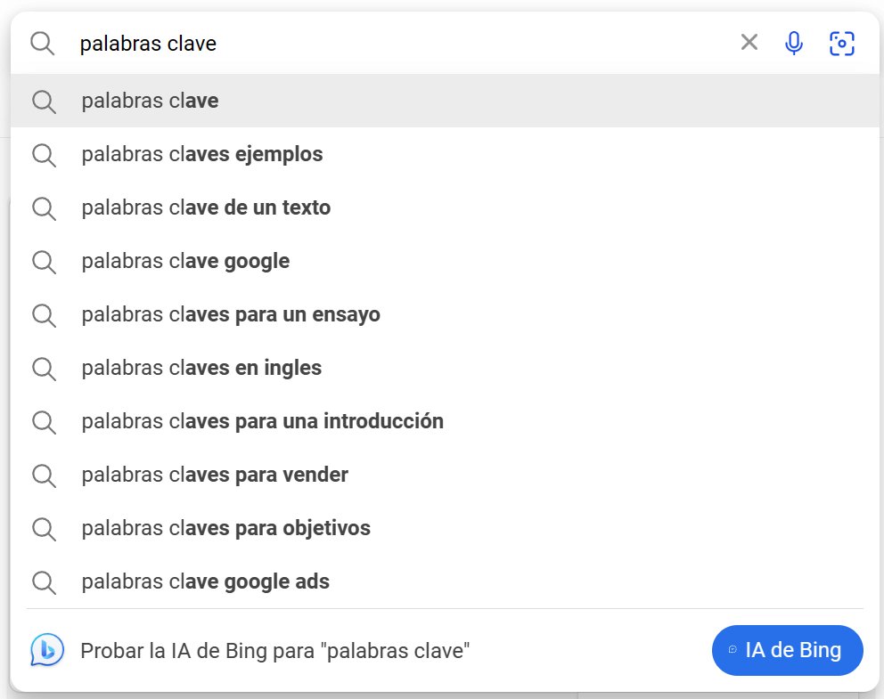 Para qué sirven las palabras clave