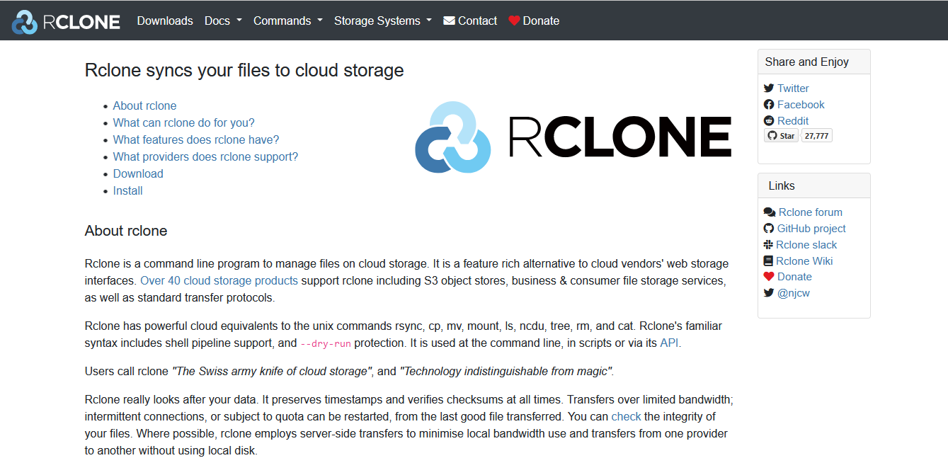 Herramientas para migración de datos: Rclone