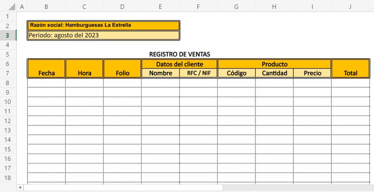 Cómo hacer un registro de ventas: Elige el formato del registro de ventas