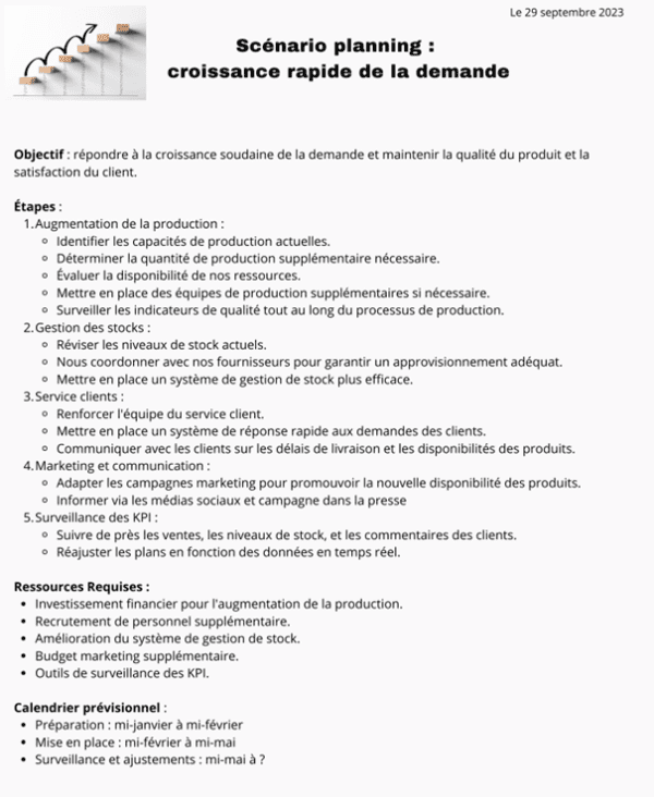 Plan de scenario planning