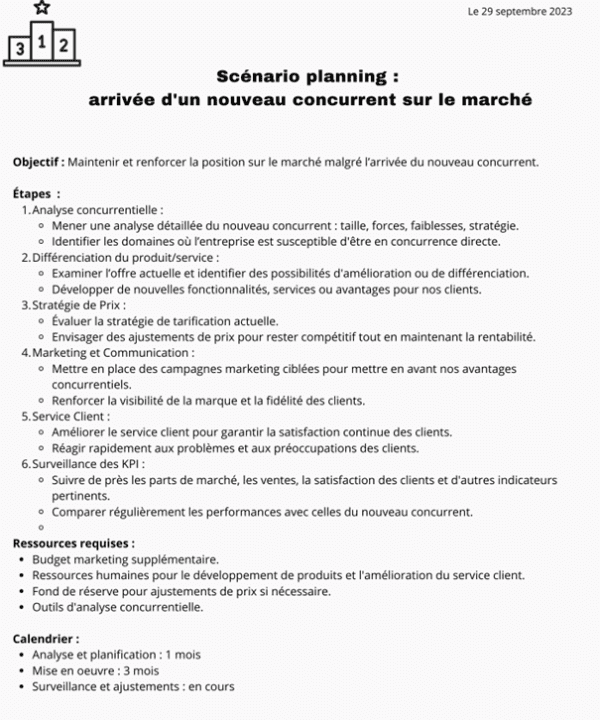 Scenario planning