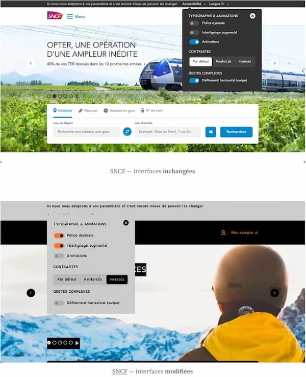 seo web design accessibilité SNCF