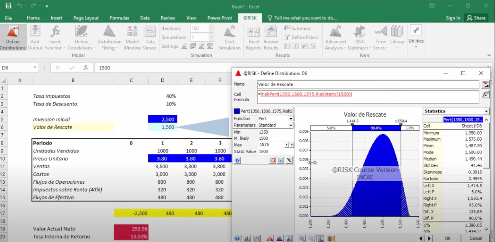 Ejemplo del método Montecarlo