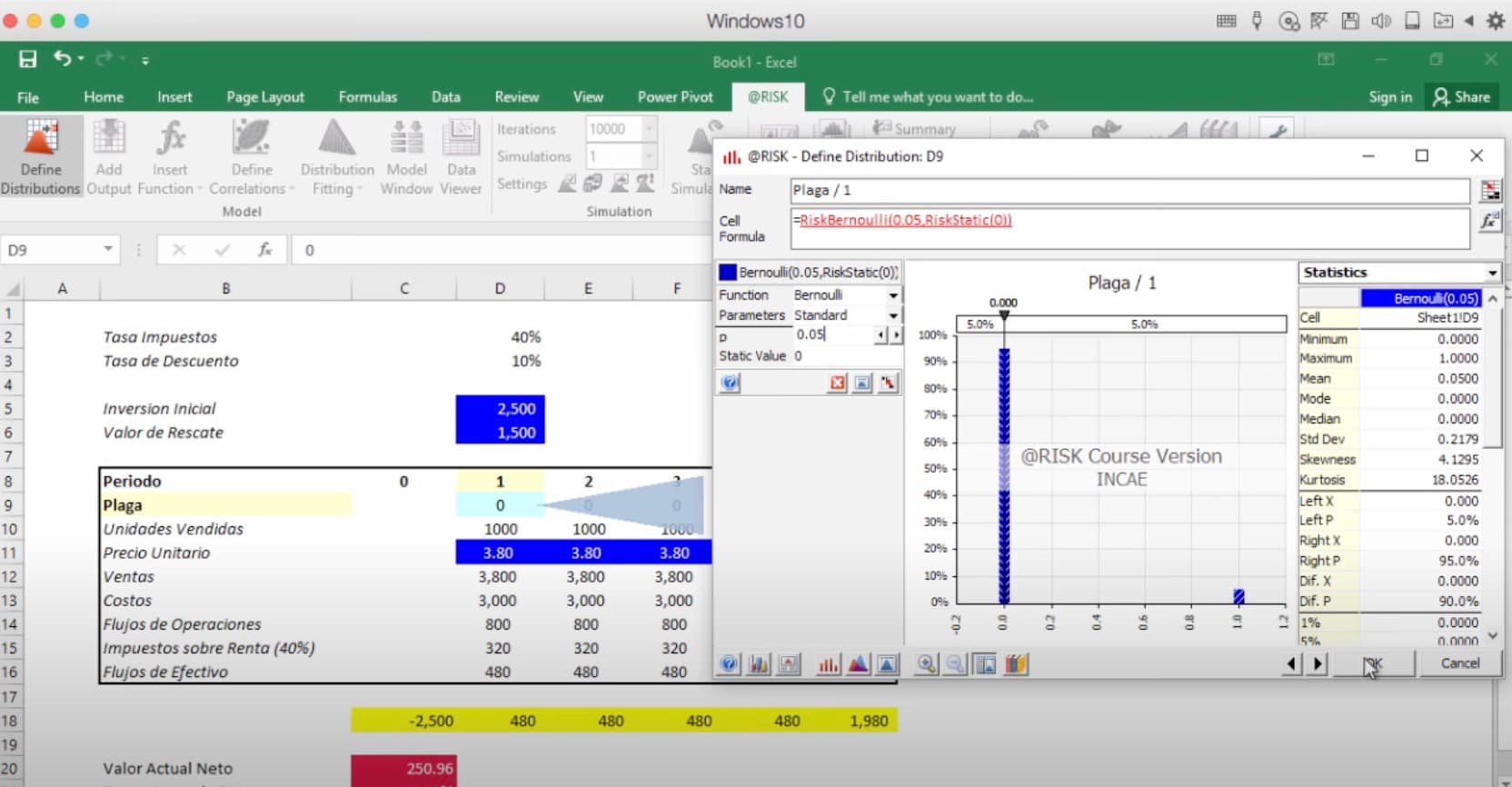 Ejemplo del método Montecarlo: segunda simulación