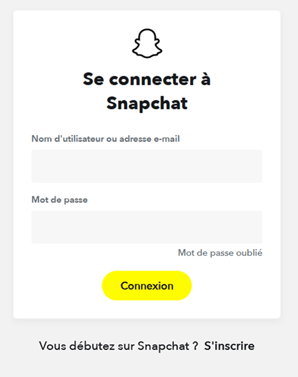 connexion à snapchat