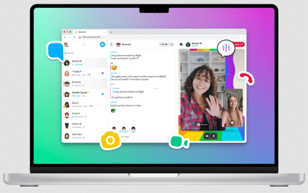 interface snapchat sur pc