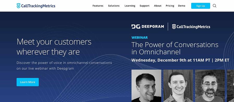 Cómo grabar una llamada con clientes: CallTrackingMetrics