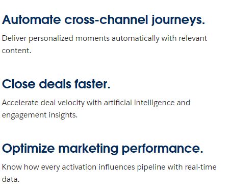 Software de marketing de Salesforce