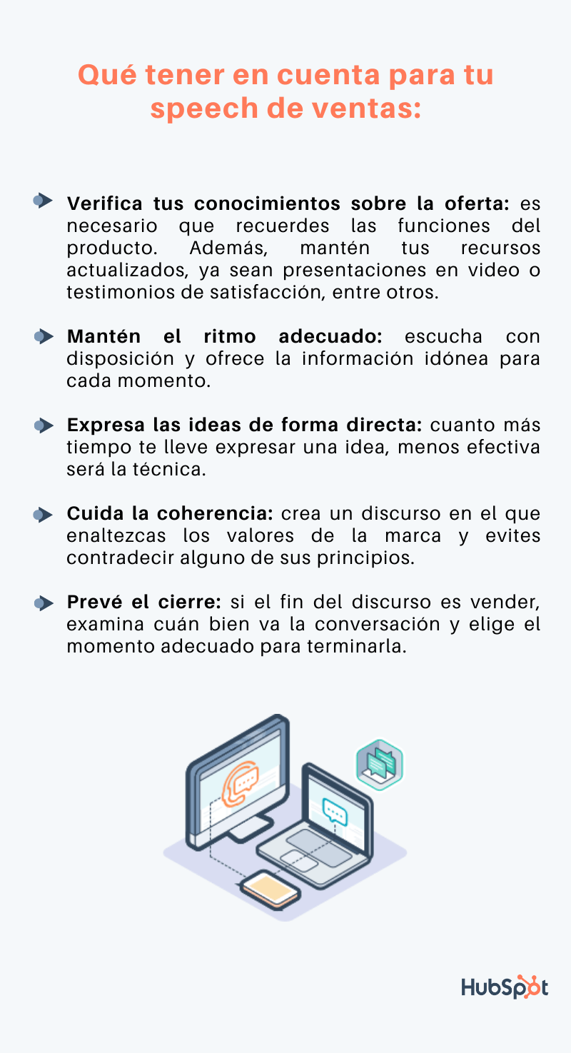 Cómo hacer un speech de ventas: características