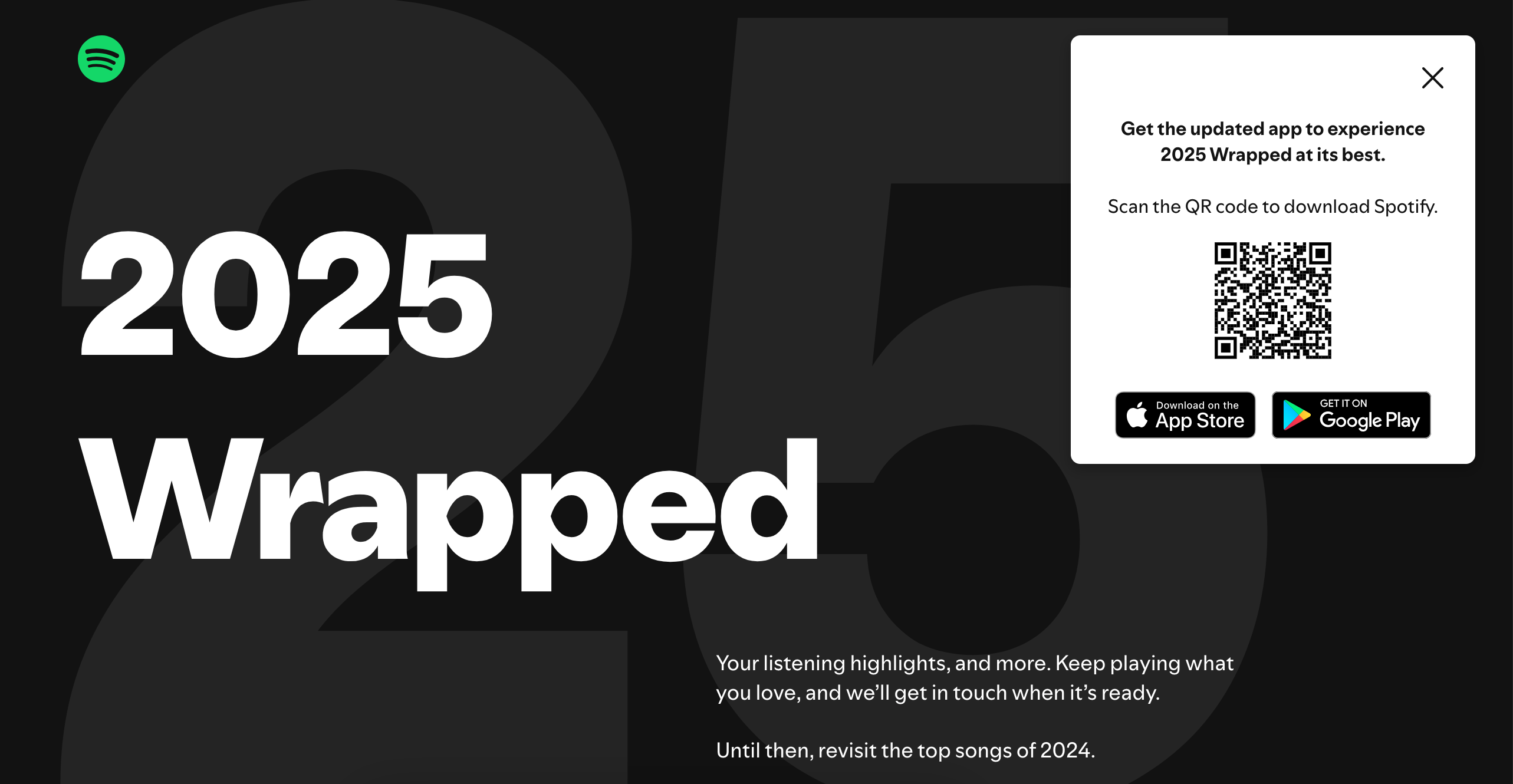 Ejemplo de promoción navideña de Spotify