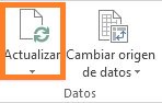 Actualizar tabla dinámica en Excel manualmente