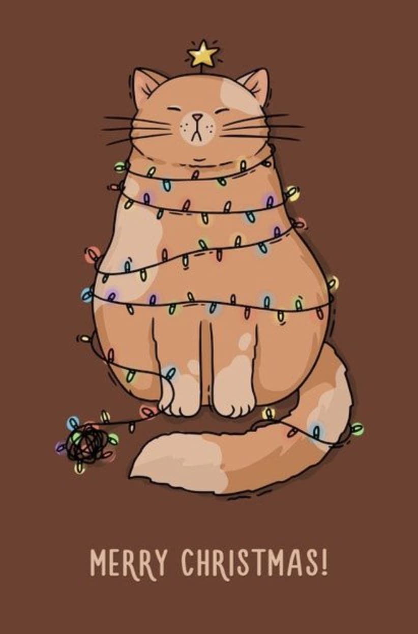 Tarjetas de Navidad para clientes: ilustración