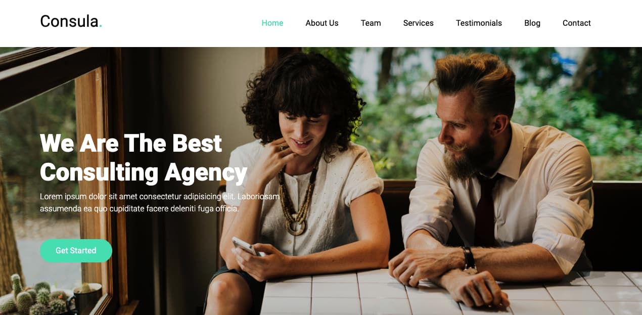 Template gratuito para landing page: Consula