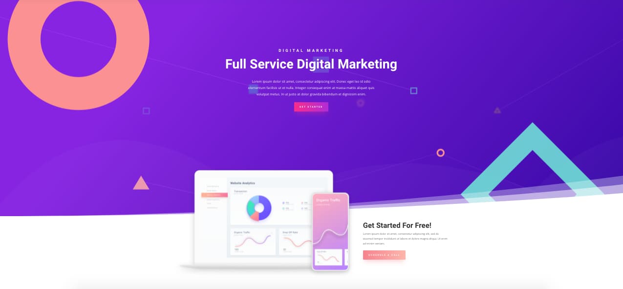 Template gratuito para landing page: Digital Marketing