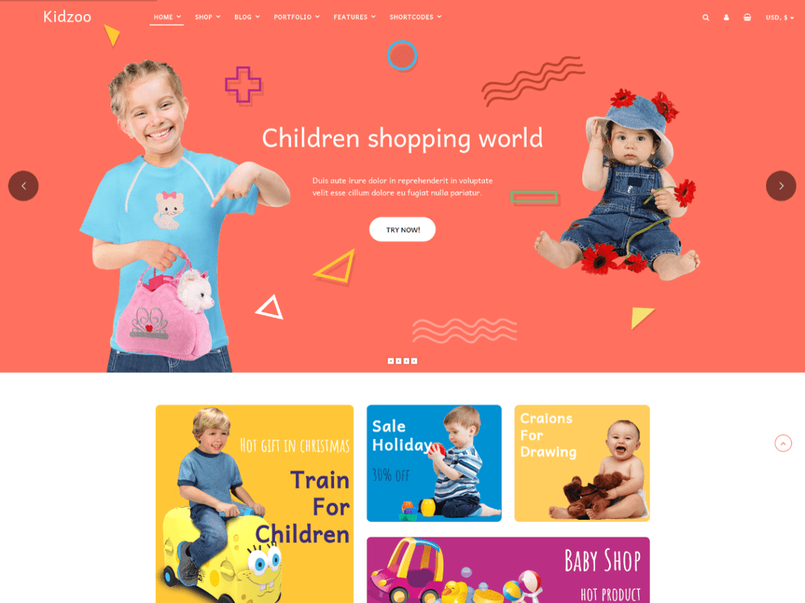 Template gratuito para landing page: Kidzoo Lite