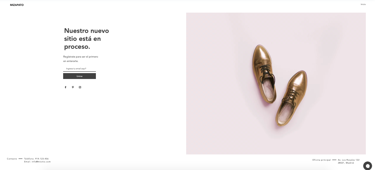 Template gratuito para landing page: Online Store Coming Soon