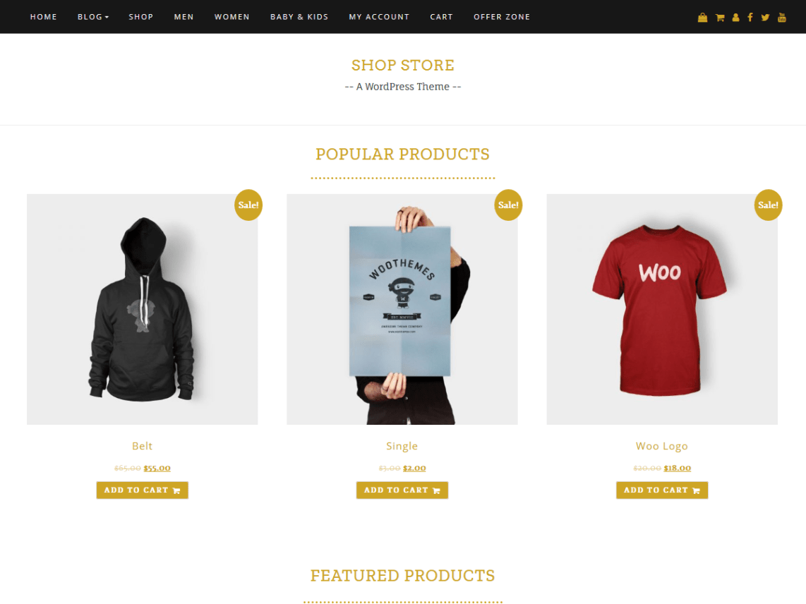 Template gratuito para landing page de una tienda de ropa: Shop Store
