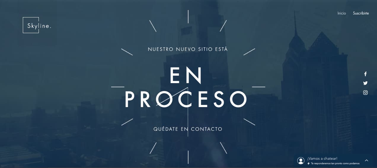 Plantilla gratuita para landing pages: Skyline