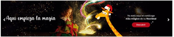 Ejemplo de diseño de página de Navidad de Toys R Us