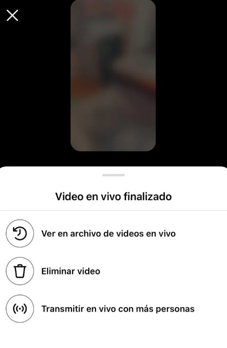 Tips de Instagram: finalizar en vivo