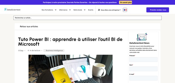 Tutoriel sur DataScientest
