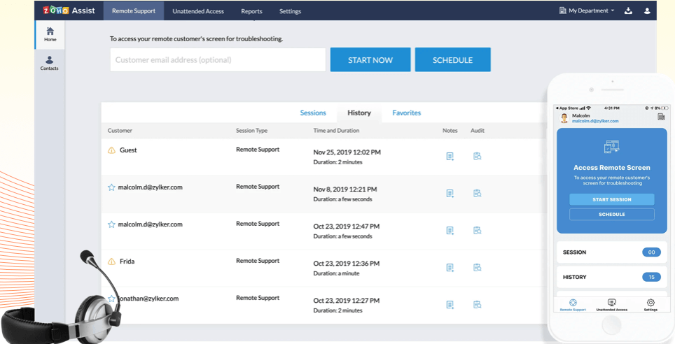 Herramientas de acceso remoto: Zoho Assist
