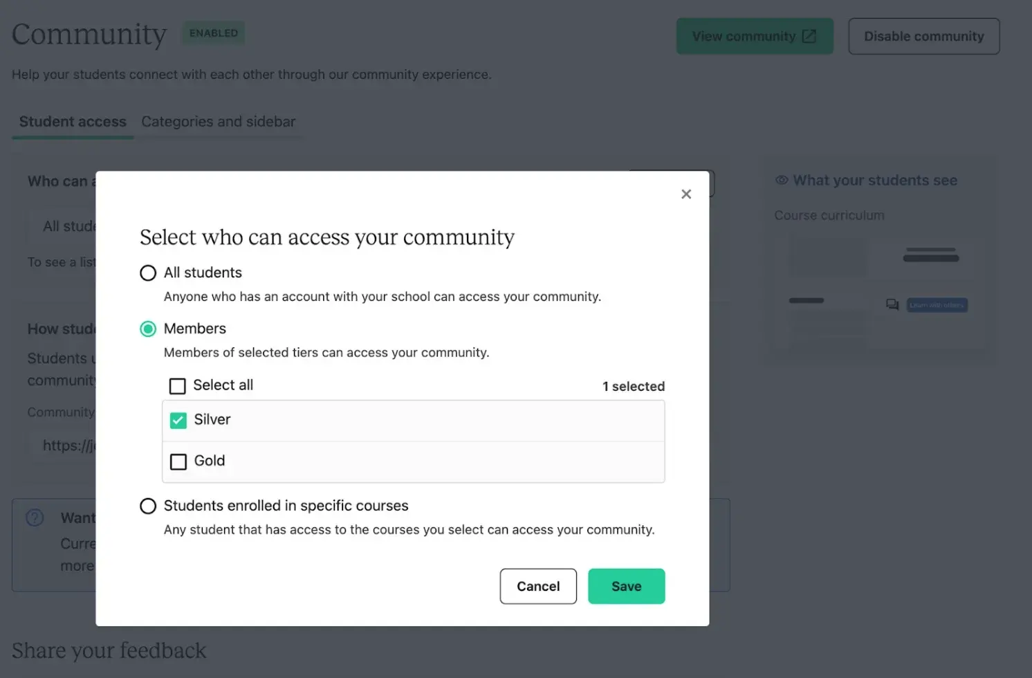 how to restrict access to members-only content in teachable.