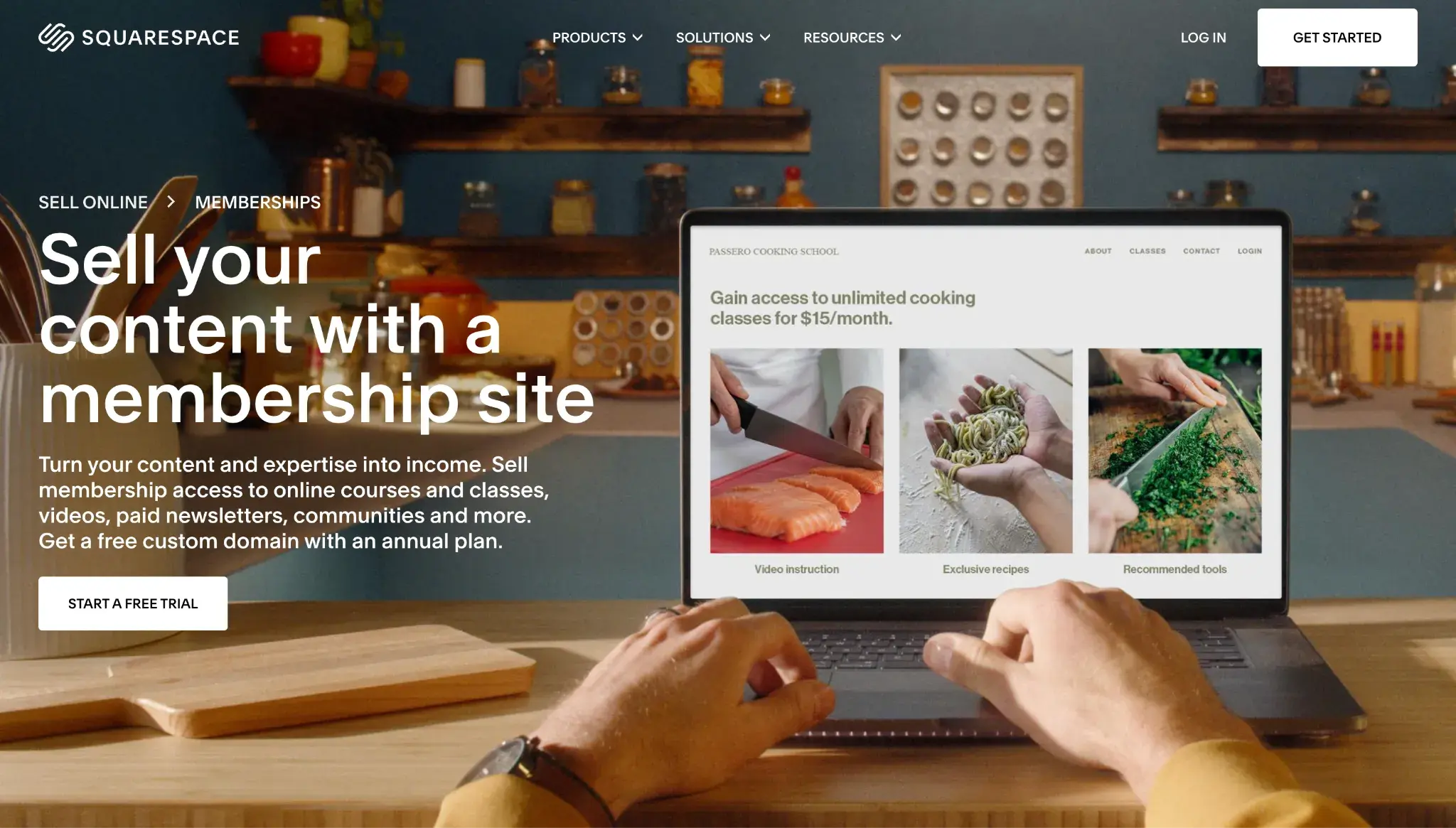 membership website builder, Squarespace