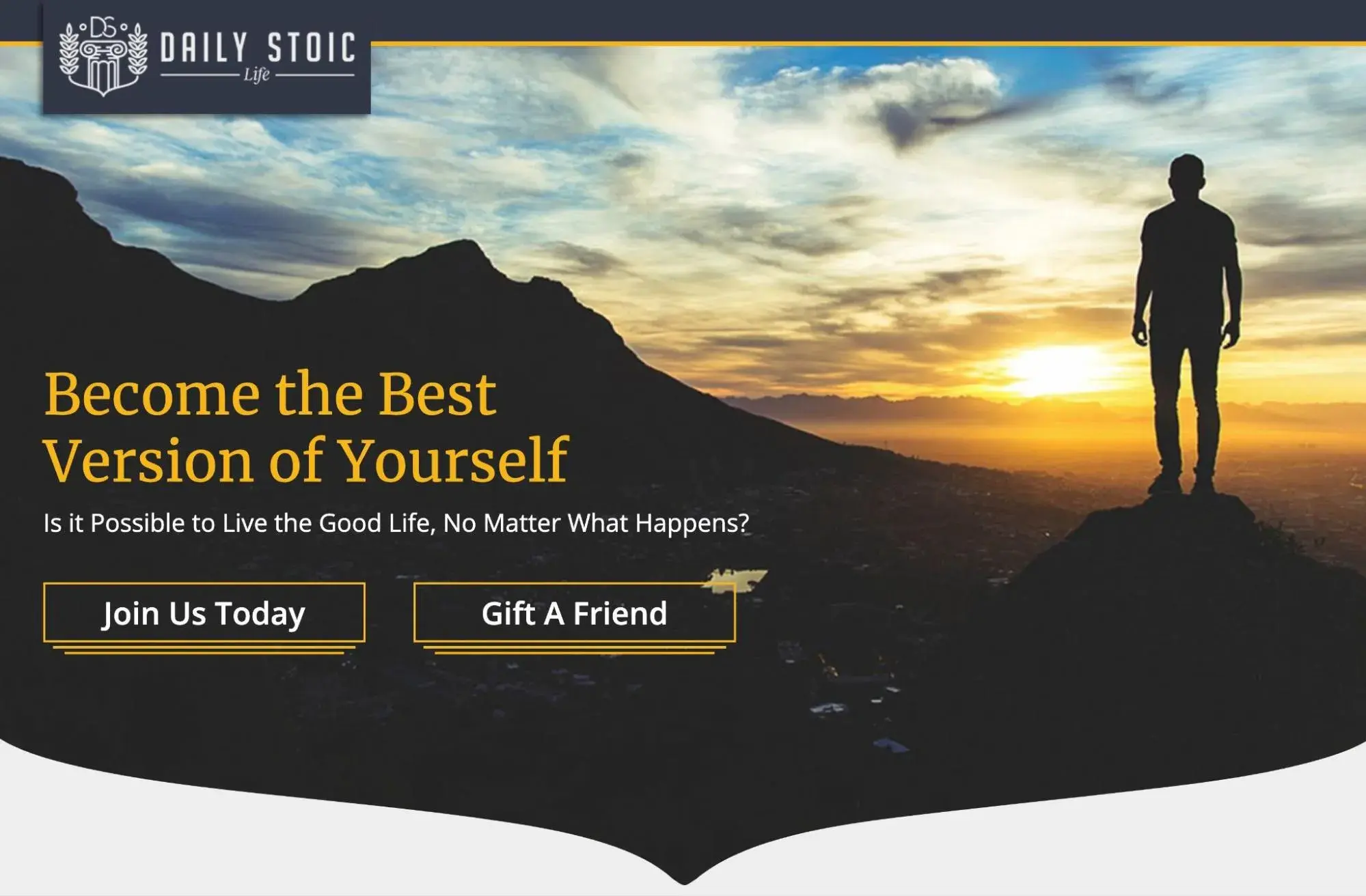 the membership join page for the daily stoic.