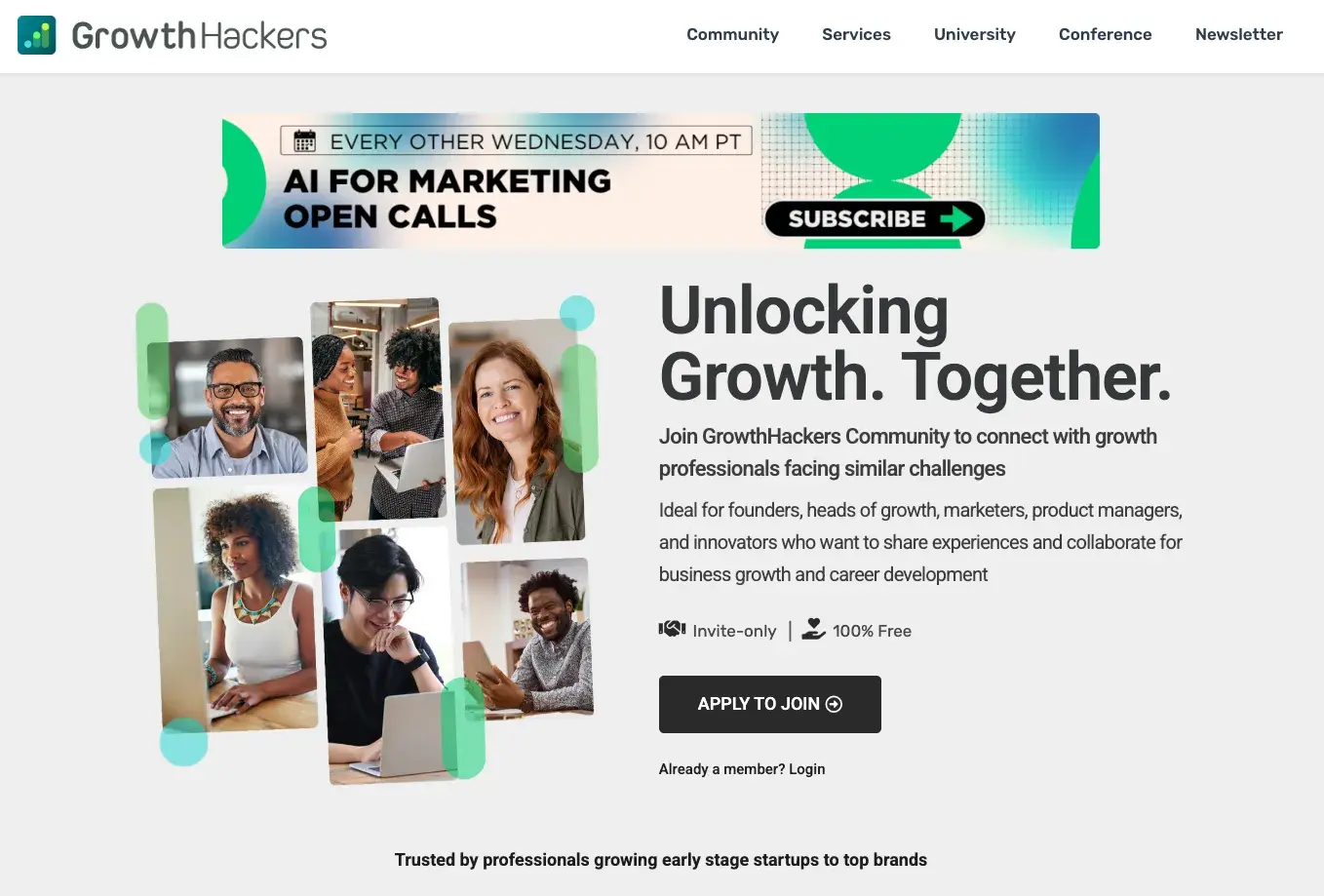 membership website ideas: community from growth hackers