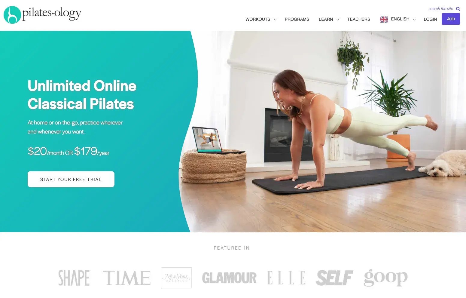paid membership website ideas: fitness and wellness from pilatesology