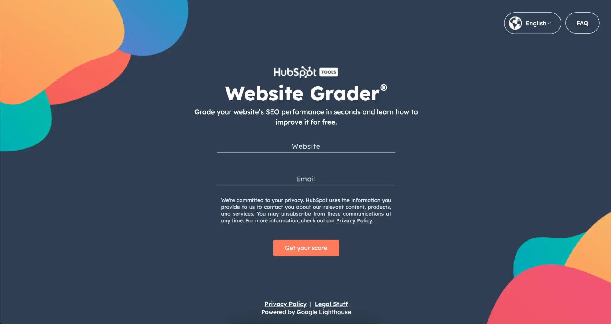 hubspot website performance grader