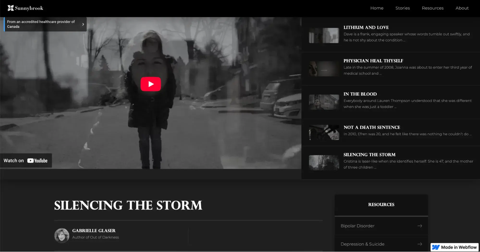 out of darkness by sunnybrook