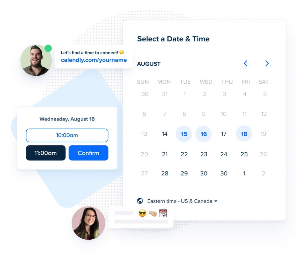 networking apps for business, Calendly display