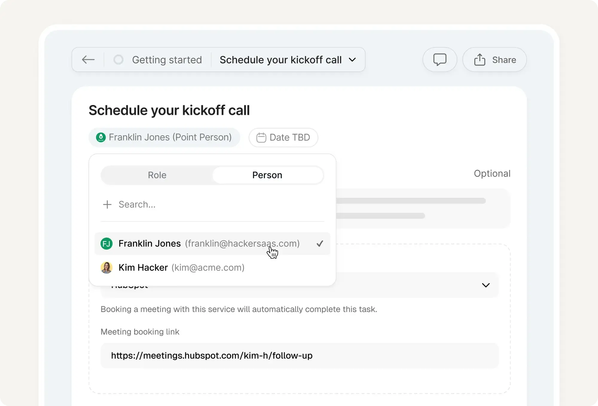new client checklist, arrows kickoff call scheduling workflow.
