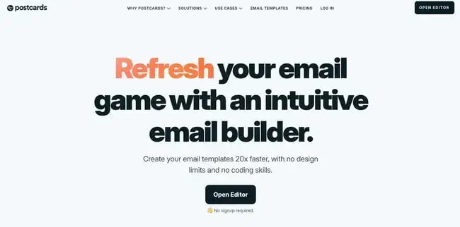 email newsletter template from postcards