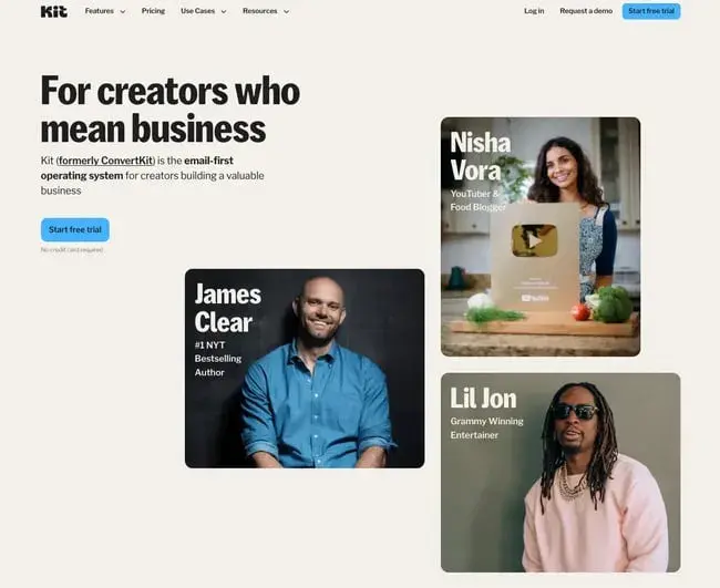 email newsletter template from kit