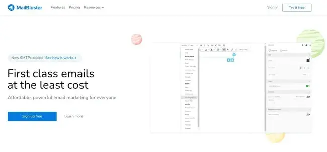 email newsletter template from mailbluster