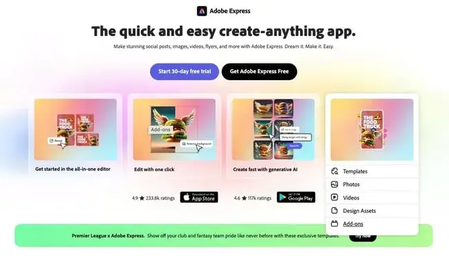 email newsletter template from adobe express