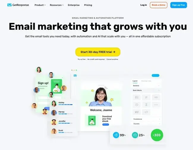 best place to find email newsletter template, getresponse