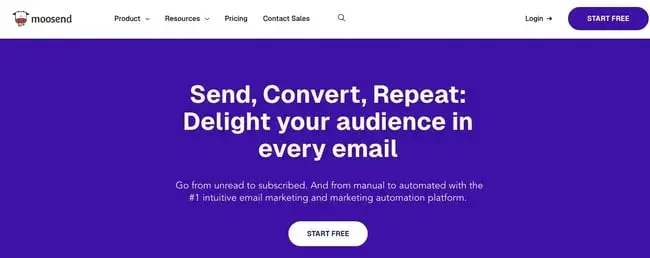 email newsletter template from moosend