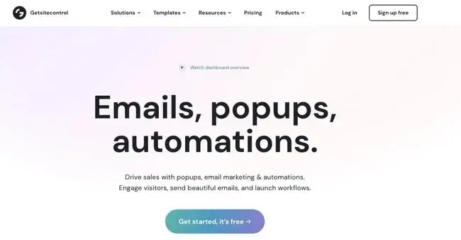 email newsletter template from getsitecontrol