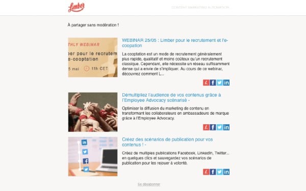 exemple de contenu de newsletter interne