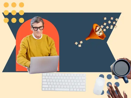 man creates on brand ai copywriting