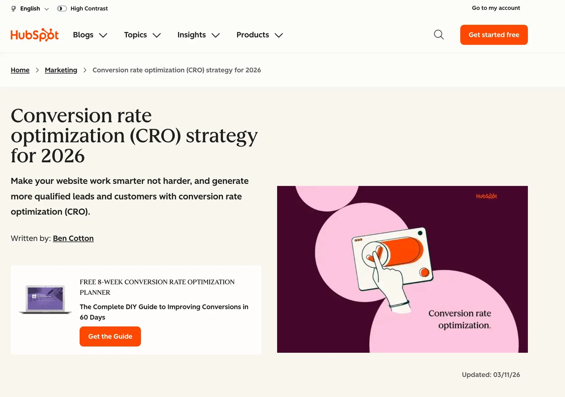 organic marketing through guest blogging on the HubSpot Blog